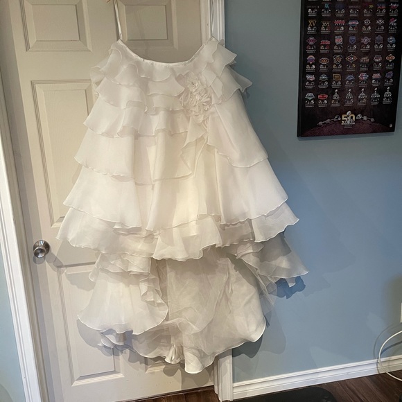 Ivory Tulle Two Piece Wedding Gown - Picture 4 of 4